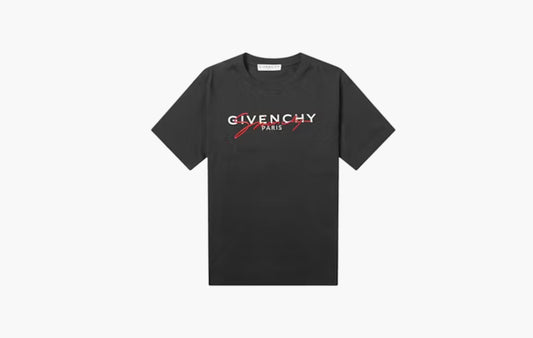 Paris Signature Embroidered Logo T-shirt "Black/Red"