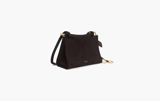 Small Square Bag Le Click In Calfskin "Dark Brown"