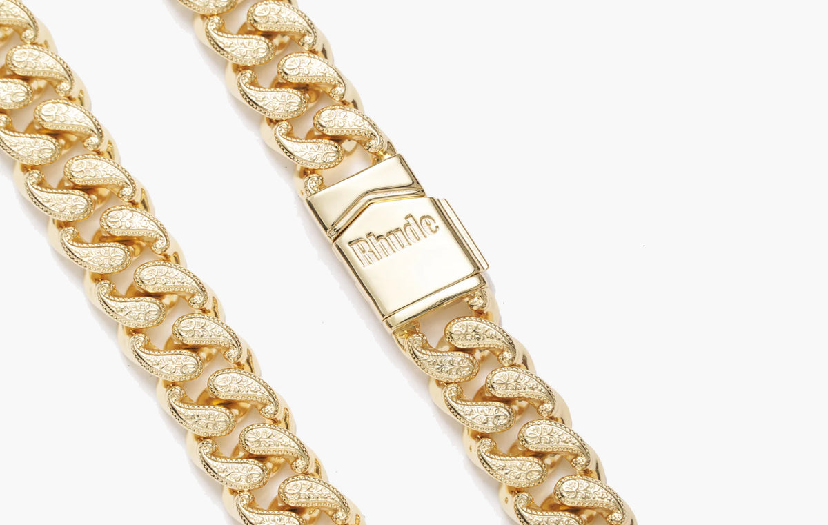 Paisley Cuban Link Necklace ".925/18KT Vermeil"