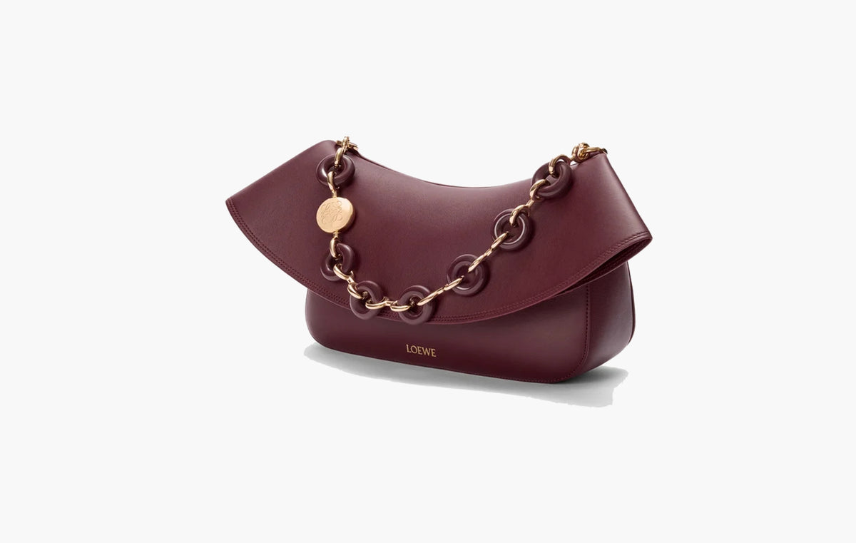 Medium Ola Bag In Smooth Calfskin "Dark Burgundy"