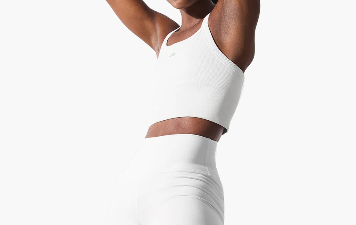 Seamless Ribbed Favorite Bra Tank "White"