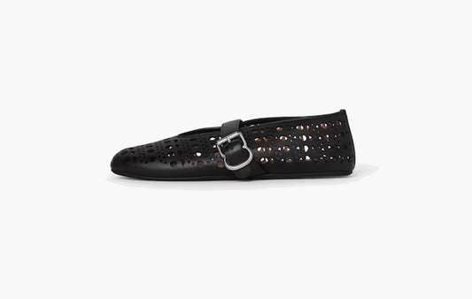Flat Ballerinas Vienna In Leather "Black"