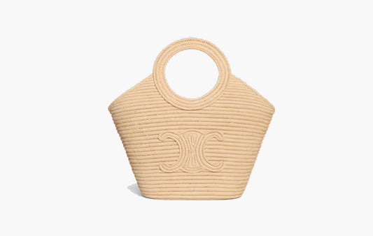 Braided Panier In Raffia "Natural"