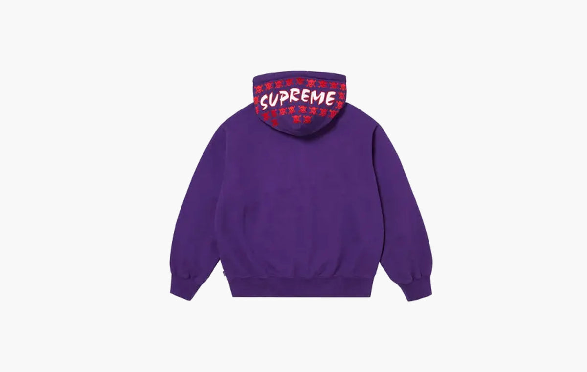 League Champs Zip Up Hooded Sweatshirt "Purple"