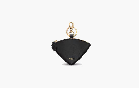Pyramid-Shaped Goatskin Wallet "Black"