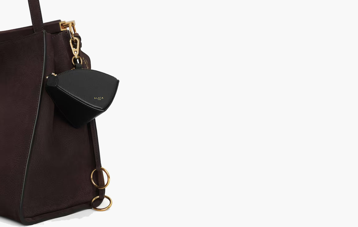Pyramid-Shaped Goatskin Wallet "Black"