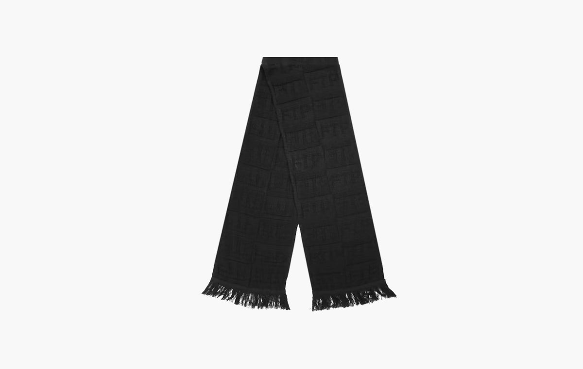 Repeat Logo Knit Scarf "Black"