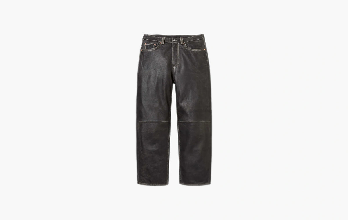 True Religion Loose Fit Leather Pant "Black"