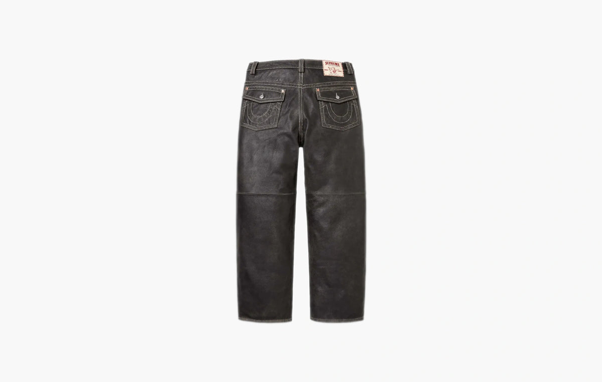 True Religion Loose Fit Leather Pant "Black"